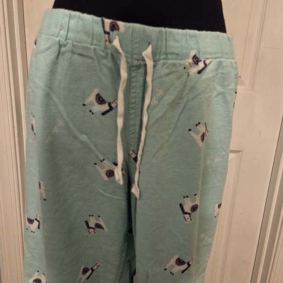 J. Crew Mint Green Pajama Pants with Llama Print - Picture 2 of 6